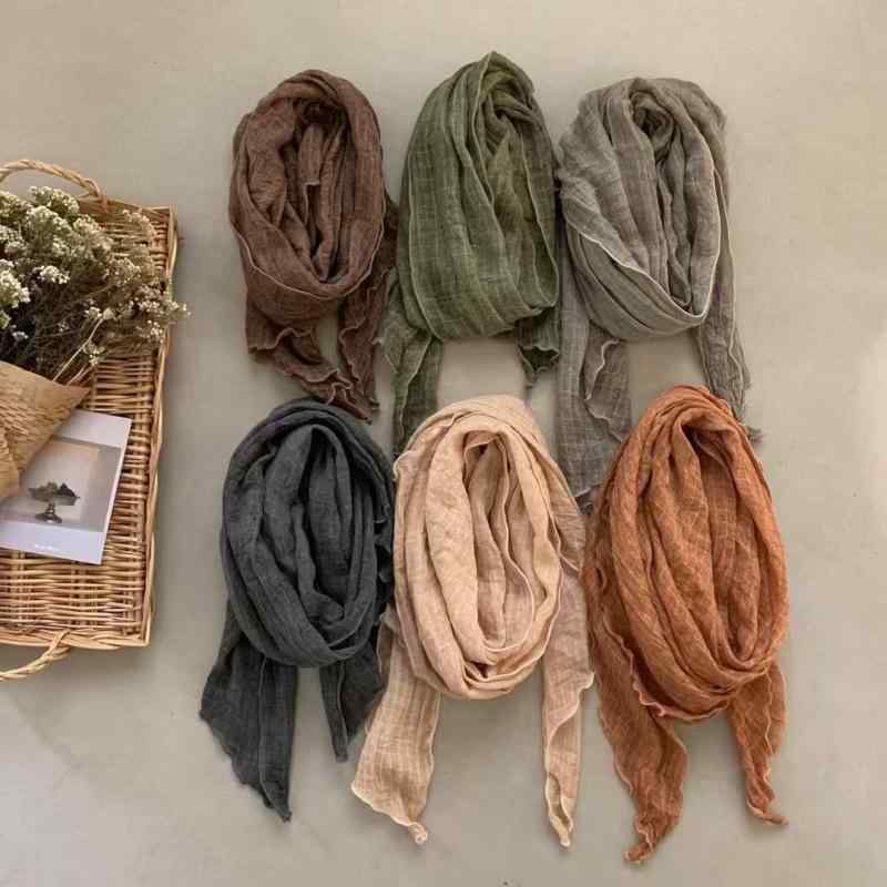 ストール レディース 春夏 ワッフル リンクル ガーゼ ショール 薄手 無地 紫外線対策 冷房対策 シンプ..