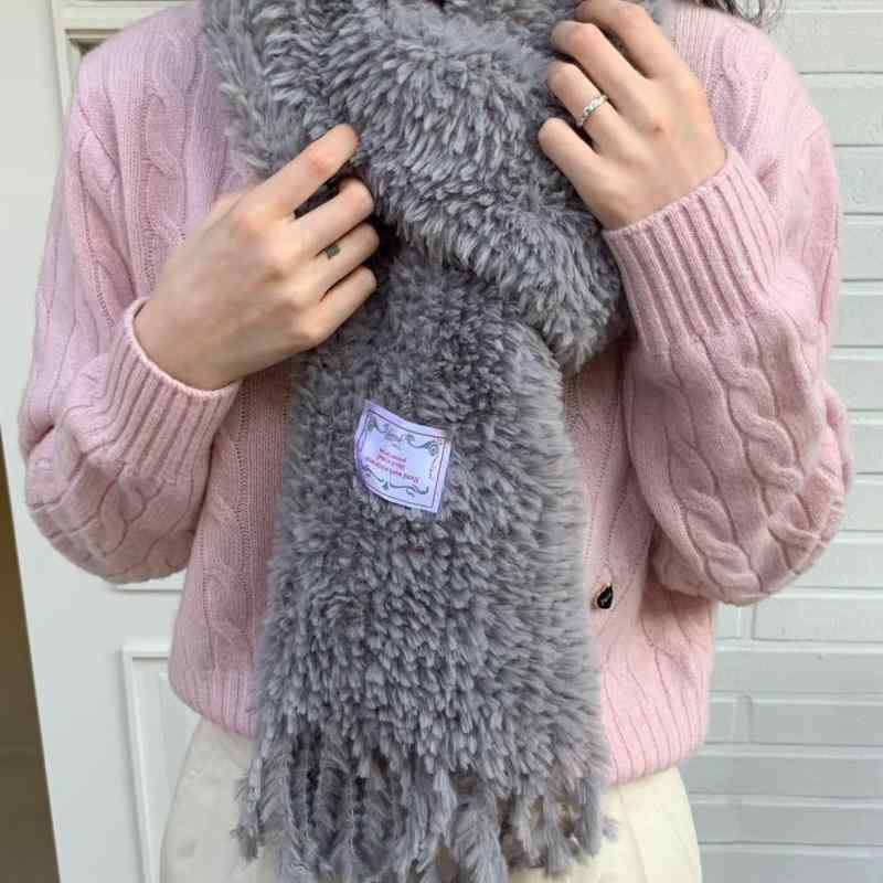 マフラー レディース 秋冬 厚手 無地 保温 ショール ストール 韓国風 寒さ対策 膝掛け 防寒 グレー ミ..