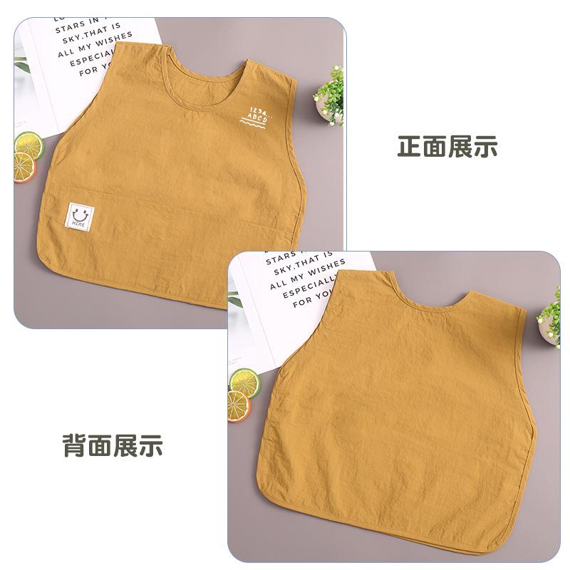 子供用エプロン ノースリーブ 撥水 スタイ よだれかけ ベビー キッズ 防水 防汚 離乳食 食事用 スモック 幼稚園 保育園 80 90 100 110 120 130 140