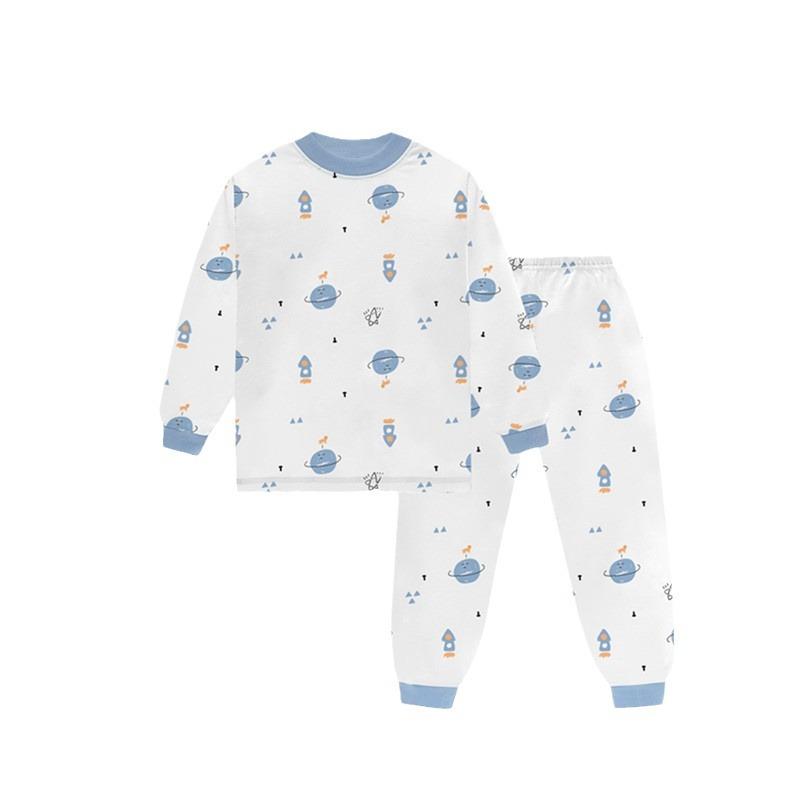 子供用パジャマ 上下セット 中 толстовка полушерстяная детская 部屋着 寝巻き 長袖 コットン 綿100% ..