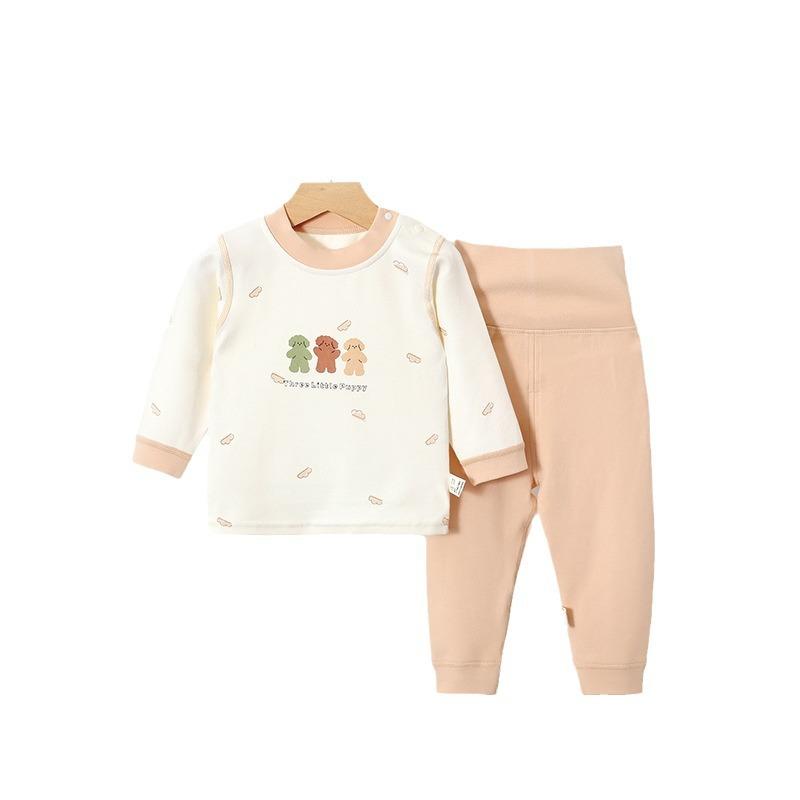 ベビー服 上下セット 新生児 赤ちゃん パジャマ 綿100% 薄手 春秋 男の子 女の子 かわいい クマ柄 73CM 80cm 90cm 100cm