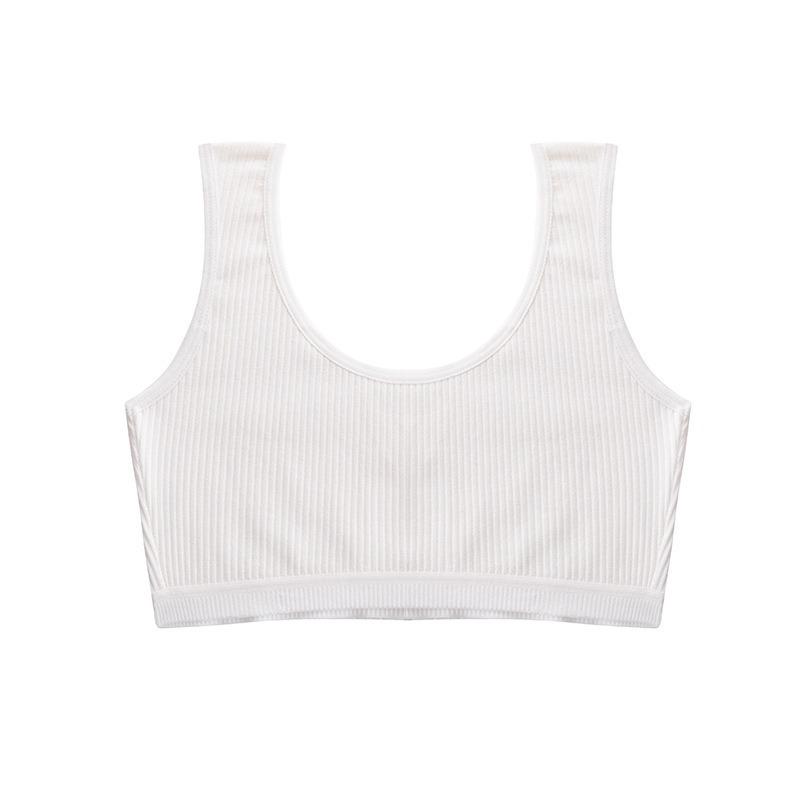 ・対象年齢: 12～15歳・素材: 綿・スタイル: ベスト・主な素材: 綿・裏地: 綿・裏地素材の含有量: 95～100%・カップ: 3/4カップ・モールドカップタイプ: 薄型モールドカップ・モールドカップ素材: 綿・ワイヤー: 無し・ホック: 無し・肩紐: 固定・機能: 吸汗、防走光、快適・カラー: ホワイト、ブラック、グレー・サイズ: S（25～35kg）、M（35～45kg）、L（45～70kg）・主な素材の含有量: 95～100%・スタイル: 漫画