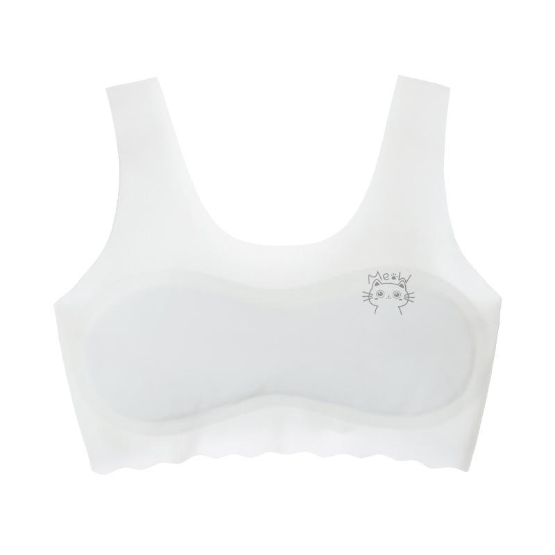子供用ブラジャー 小学生 女児 大童 スクールインナー ハーフトップ スポーツブラ ノンワイヤー 吸汗速乾 通気性 9歳 10歳 11歳 12歳 13歳