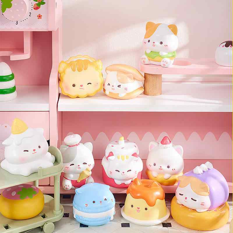 手办 かわいい 猫 盲盒 樹脂製 デスク 飾り