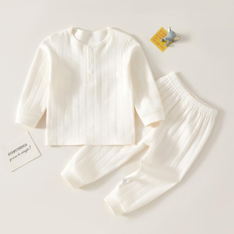 ・素材: 綿100%・対象: 男女兼用・対象年齢: 1～3歳 (80～100cm)・ネックライン: ラウンドネック・柄: 無地・厚さ: 普通・要素: セットアップ、かわいい、カーディガン・機能: 保温・カラー: オフホワイト、ライラック、萌黄、マロンブラウン、ダスティブルー・適合身長: 73、80、90、100・カテゴリ: 子供用インナー