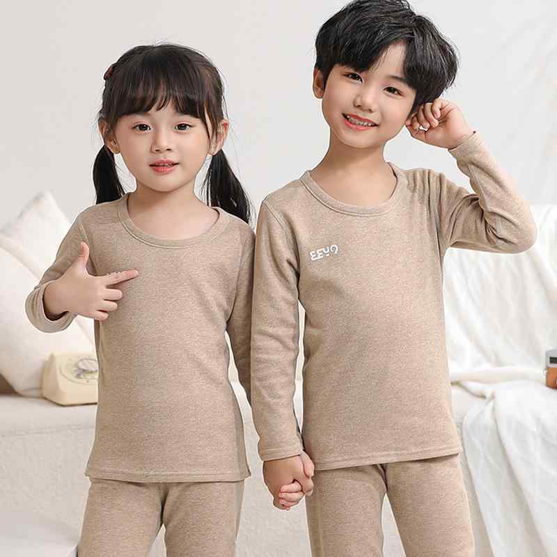 インナー 子供用 あったかインナー 上下セット 男女兼用 羊毛 蚕糸 秋冬 パジャマ 部屋着 グレー ベー..