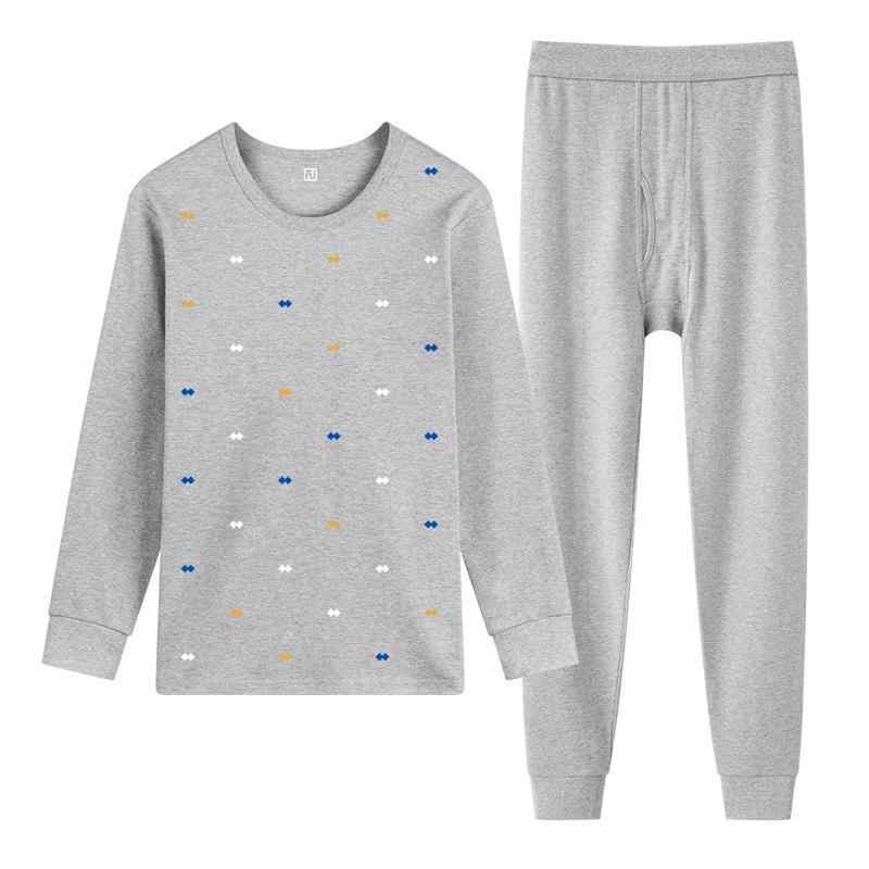 ・カテゴリ: 子供用インナーウェア・適用性別: 男の子・対象年齢: 中高生(8歳以上、140cm以上)・ネックライン: ラウンドネック・素材: 綿100%・厚さ: 普通・パターン: 漫画・要素: 漫画・機能: 保温・カラー: 浅灰, 浅青, 少年游・対応身長: S, M, L, XL, 2XL, 3XL・インナーウェアの種類: インナーウェアセット