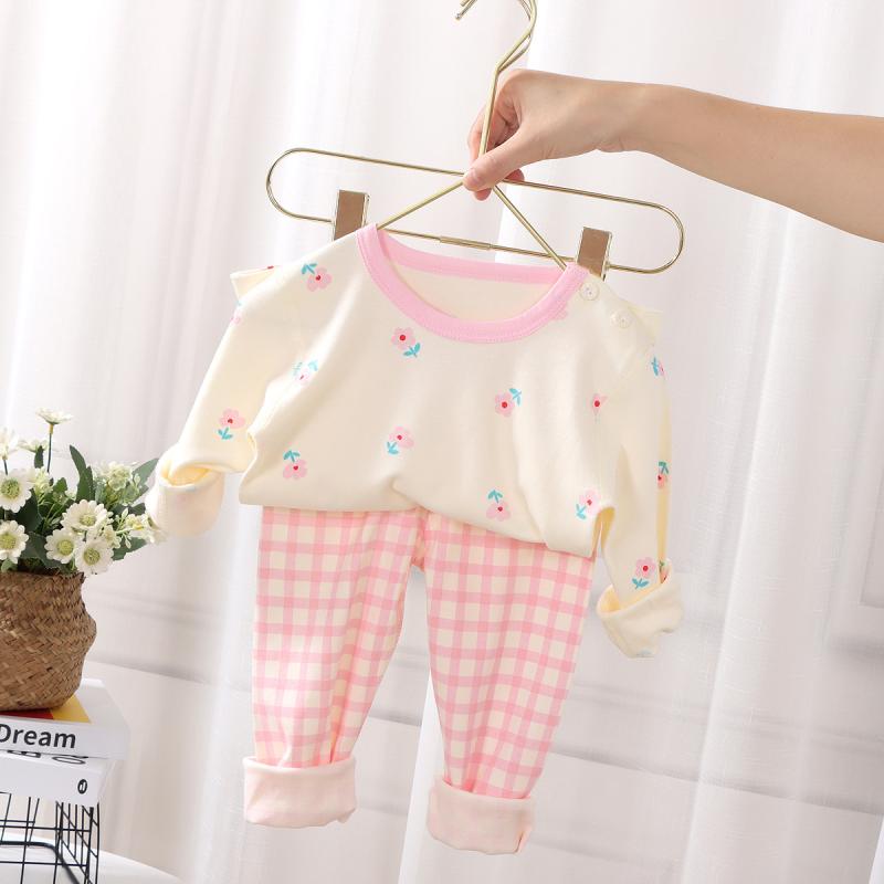 子供用パジャマ ベビー服 上下セット 綿100％ キッズ 長袖 トップス ズボン 寝巻き かわいい ルームウェア 部屋着 春秋 冬 あったか 保温 通気 80 90 100 110 120 130 140 150 160