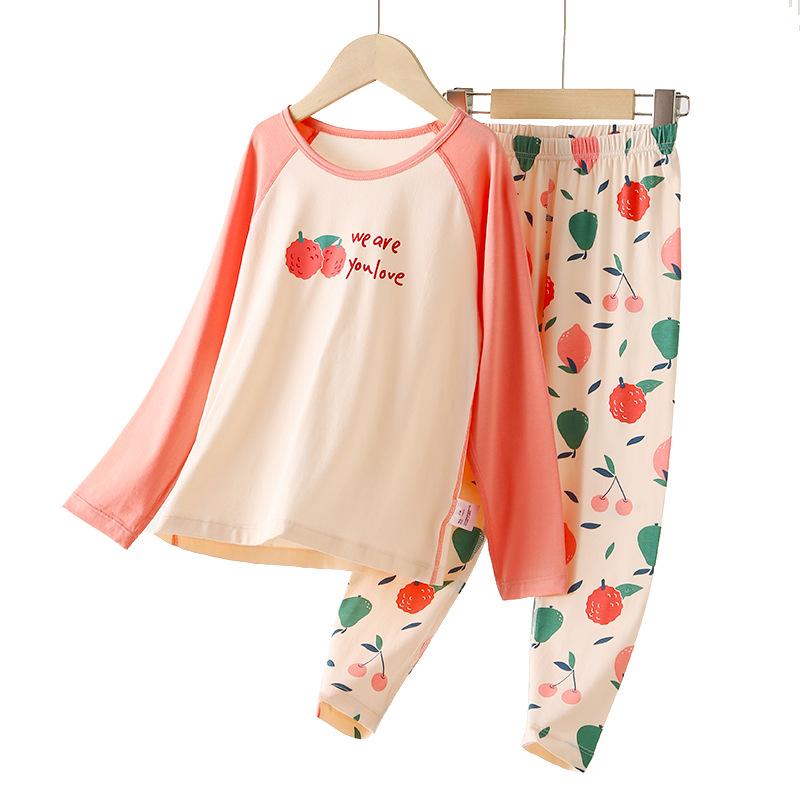 子供用パジャマ 上下セット A類 モーダルコットン 長袖 キッズ ベビー 男の子 女の子 保温 吸湿 通気 柔らかい かわいい ルームウェア 寝巻き 春秋 薄青 鯨 深青 タイヤ 抗菌 綿100% 珊瑚 ピンク