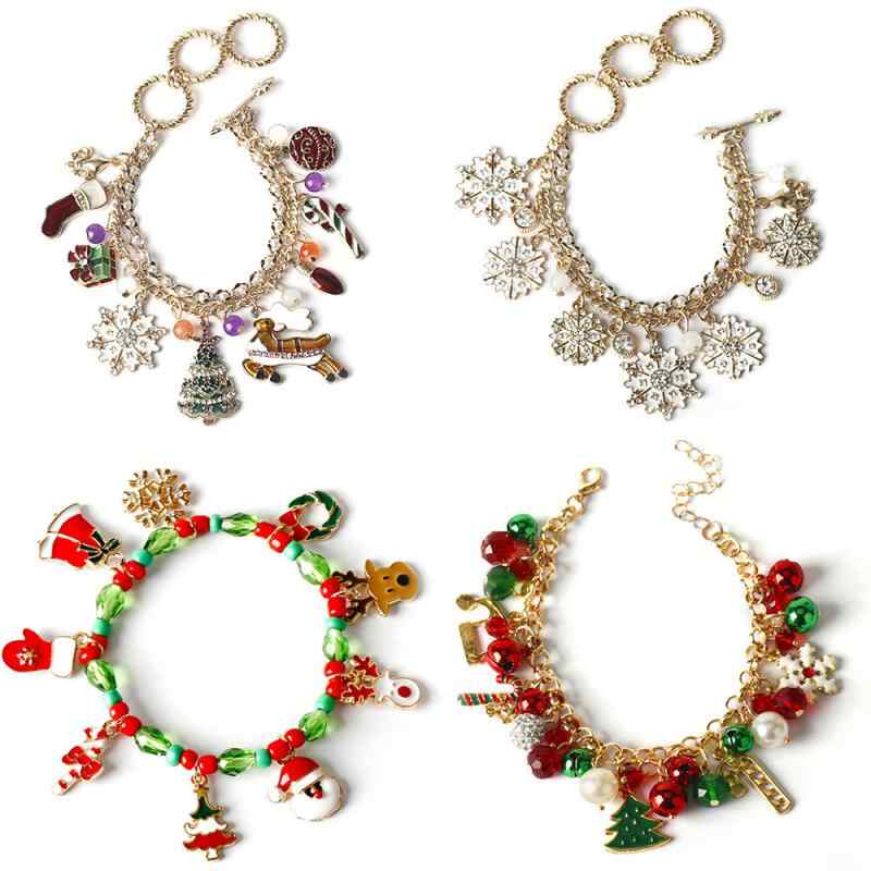 ブレスレット クリスマス レディース メンズ 亜鉛合金 電気メッキ 個性派 雪の結晶 ヘラジカ クリスマスベル サンタクロース アフリカ ヨーロッパ 南米 東南...