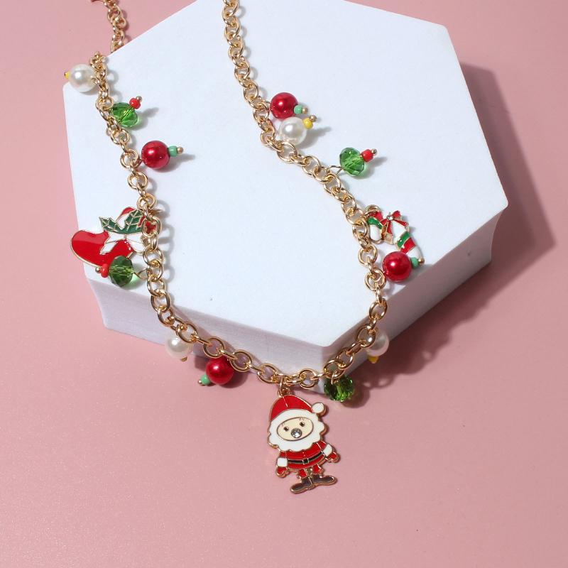 ネックレス レディース クリスマス ファッション小物 ペンダント チョーカー カラフル パール 星 スタ..