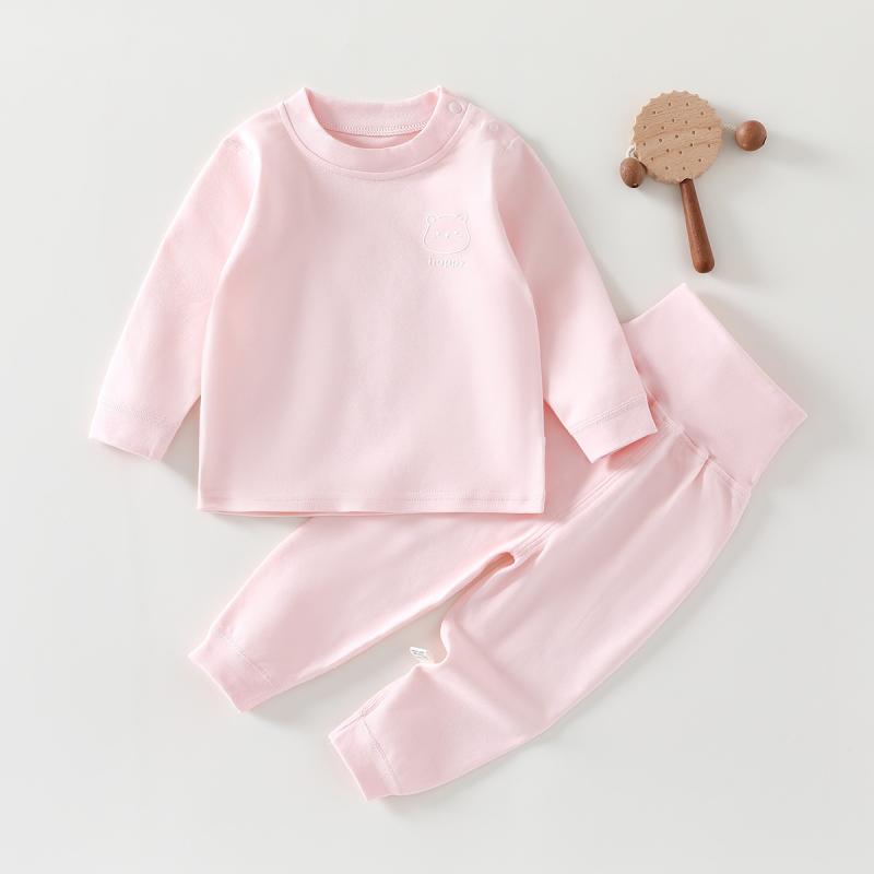 ベビー服 春秋 ベビー 高腰 腹巻き 秋 トップス パンツ 上下セット 赤ちゃん 綿100% 保温 インナー パ..
