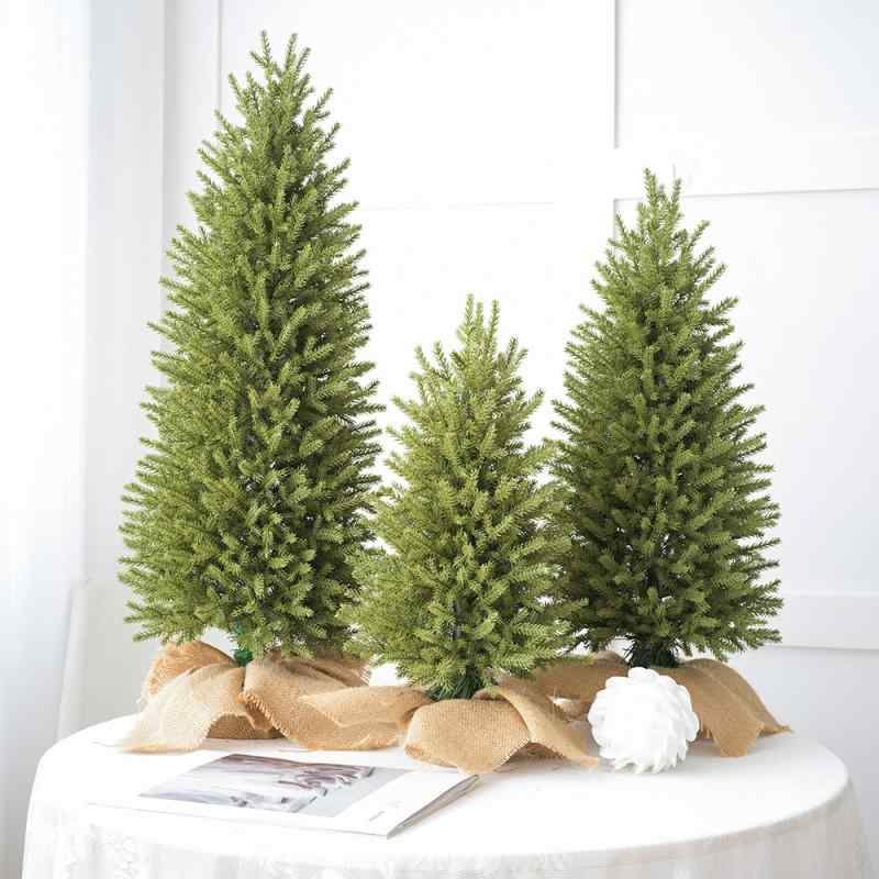 クリスマスツリー ミニ 卓上 小型 45cm 60cm 75cm 雪 植毛 PE プラスチック デコレーション オーナメント