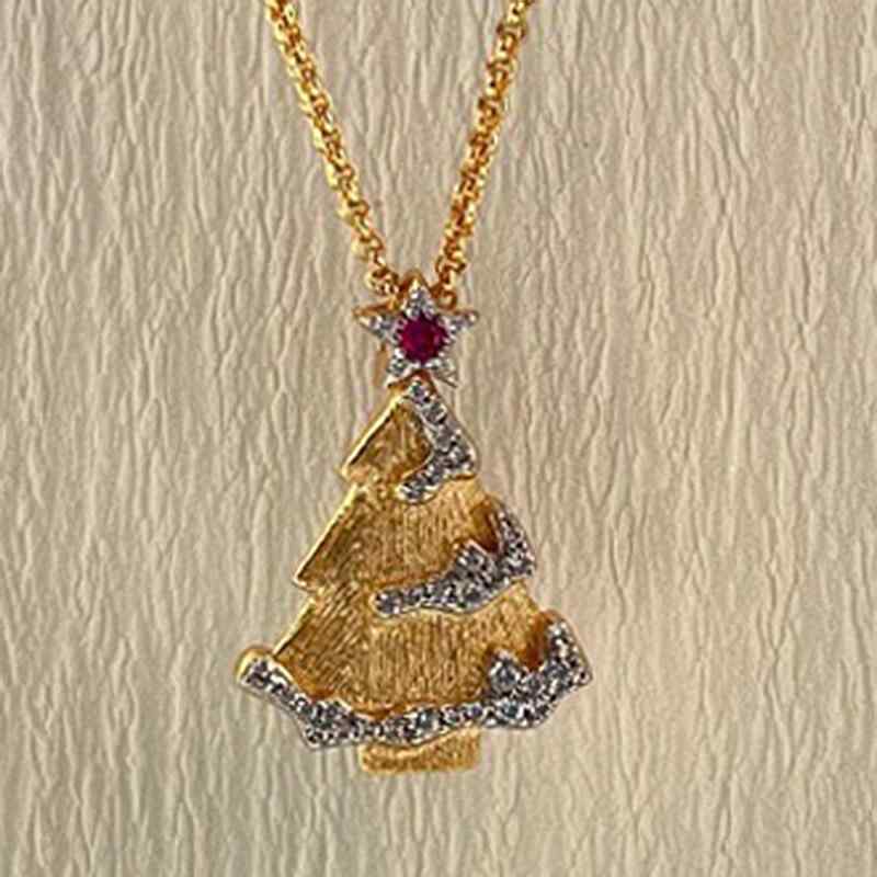ネックレス レディース クリスマス 帽子 ツリー レトロ 高級感 気質 繊細 幾何学 リング 文芸復古