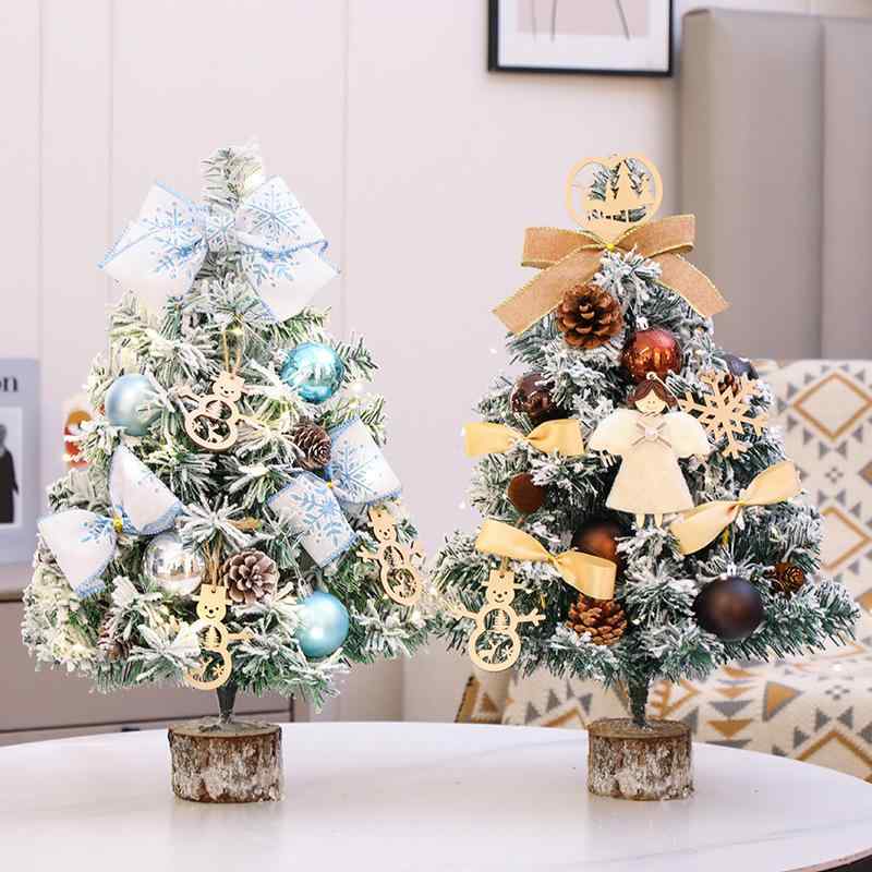 クリスマスツリー 卓上 小型 DIY セット かわいい クリスマス デコレーション 45cm 60cm ピンク ブルー..