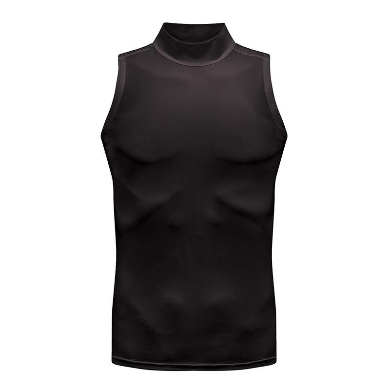 タンクトップ メンズ 男性用 スポーツ用 アンダーシャツ 無地 ポリエステル 速乾性 伸縮性 トレーニン..