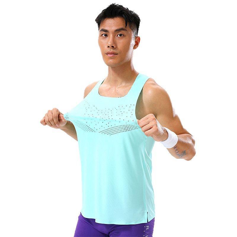 ベスト 男性用 ランニング 超軽量 ノースリーブ スポーツウェア トレーニング 陸上競技 マラソン 吸湿..