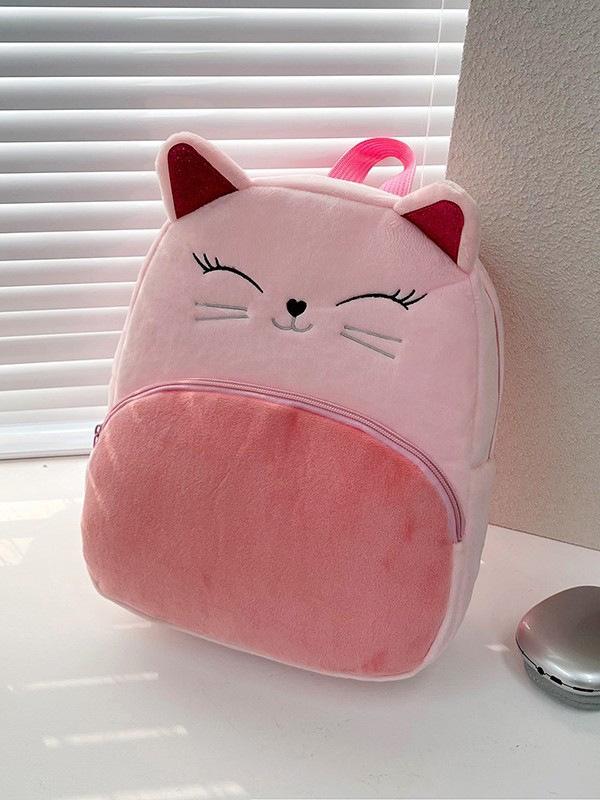 リュック キッズ 子供 幼稚園 カートゥーン アニマル かわいい 通園 遠足 深ピンク 浅ピンク ブラック ..