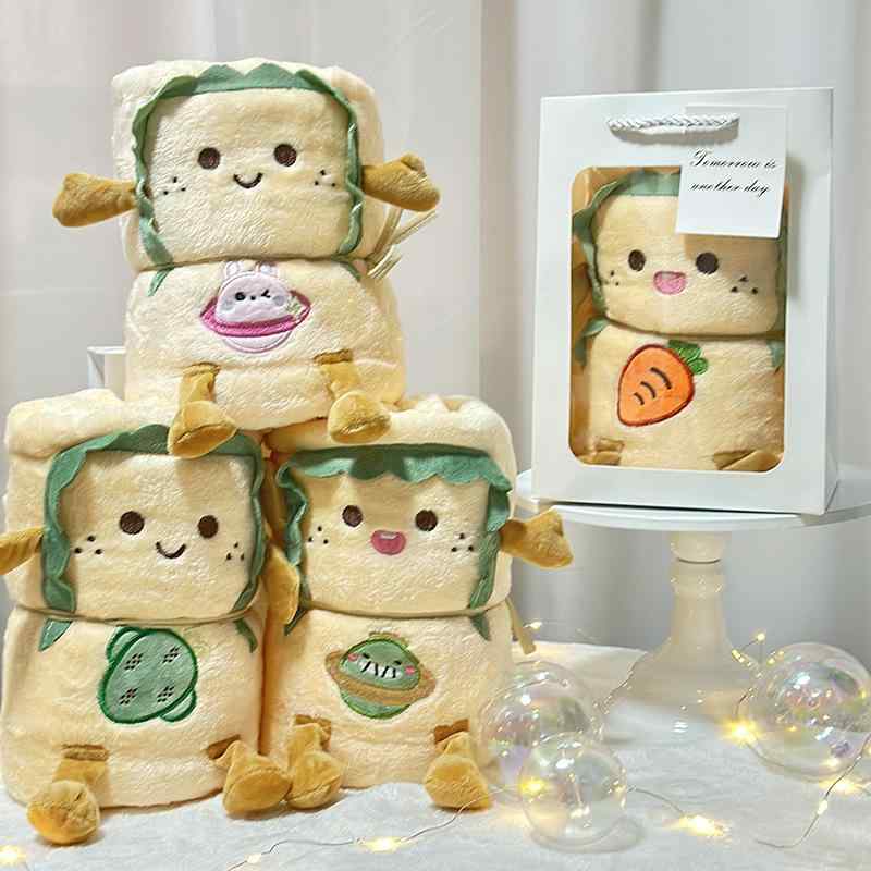 毛布 ブランケット 子供用 オフィス 昼寝 収納可能 恐竜 ハスキー かわいい 花柄 春秋