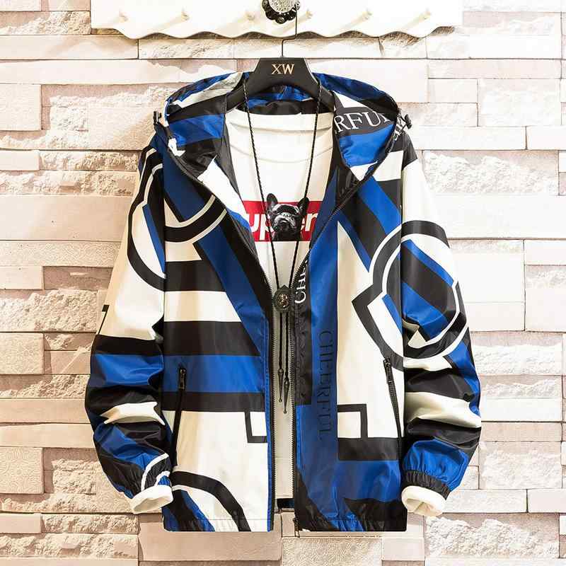 ジャケット メンズ 春秋 薄手 防風 フード付き ジャンパー ブルゾン アウター スポーツ カジュアル ウェア イエロー レッド グレー ブルー ポリエステル