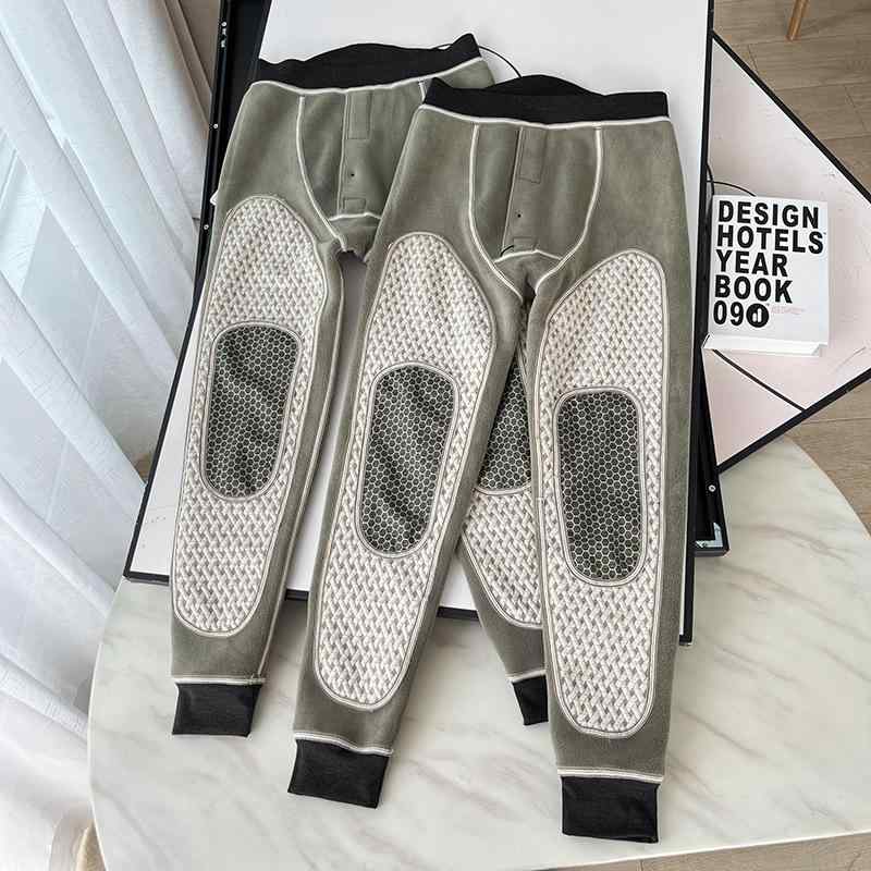 メンズ 防寒 あったか インナー タイツ 裏起毛 レギンス スパッツ 膝パッド付き 暖パン 部屋着 伸縮性 ..