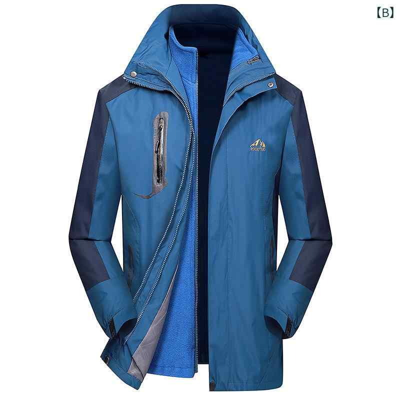 マウンテンパーカー メンズ レディース 秋冬 防水 防風 保温 3way 取り外し可能 フリース インナー付き アウトドア 登山 釣り 迷彩 ブルー ブラック レッド グリーン パープル