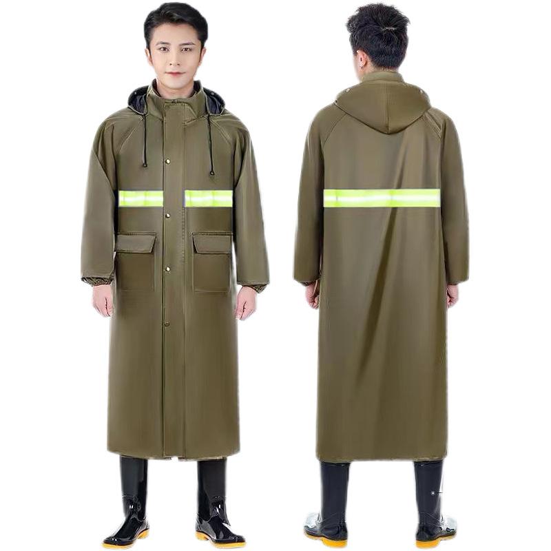 レインコート メンズ 男性用 アウトドア ロング丈 厚手 オックスフォード生地 防水 防暴雨 连体式 全身 通勤 作業用 ブラック ネイビー カー...