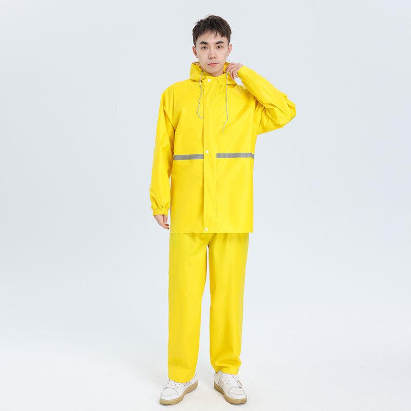 レインコート メンズ レディース 男性用 女性用 オックスフォード生地 ブラック ネイビー 加厚 耐摩耗 反射材 バイク用 自転車用 上下セット