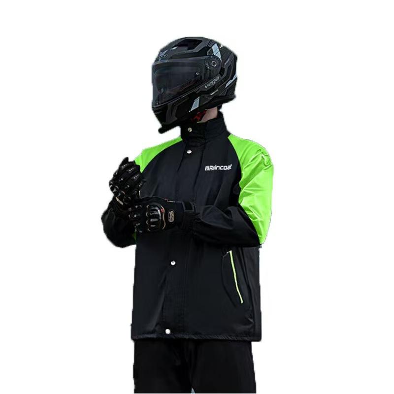 レインウェア メンズ バイク用 上下セット 防水 暴雨対策 オートバイ スクーター用 春亜紡生地 全封闭 ..