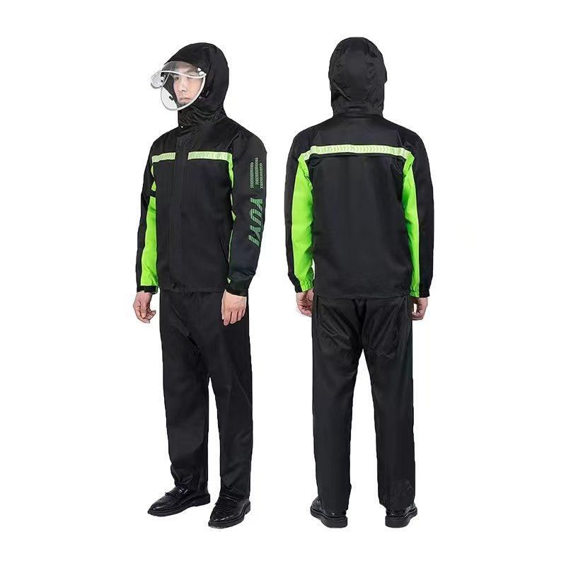 バイク用 レインコート メンズ 上下セット 防水 暴雨対策 セパレートタイプ オートバイ 自転車 通勤 通学 釣り アウトドア