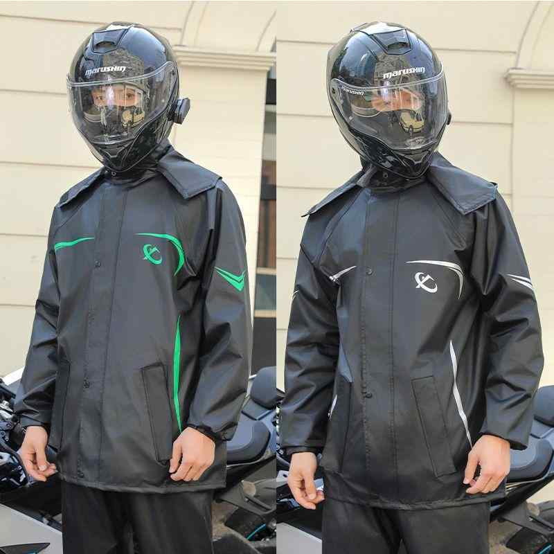 レインコート メンズ 男性用 上下セット バイク用 厚手 防水 防暴雨仕様 取り外し可能フード付き オックスフォード生地 春夏 秋冬 M L XL 2XL 3X...