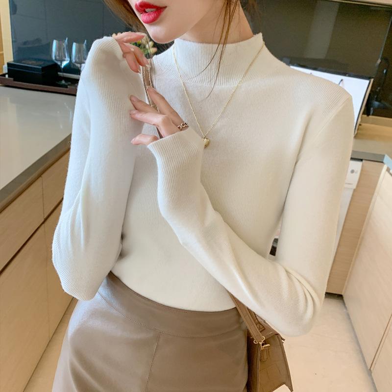 ニット レディース 春物 ニットソー 長袖 トップス おしゃれ カットソー インナー スリム フィット モ..