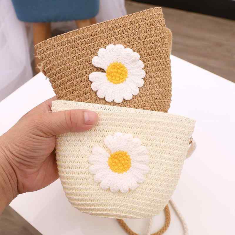 かごバッグ キッズ 女の子 かわいい 小さめ ポシェット 斜めがけ バッグ ファッション 草編み カバン ..