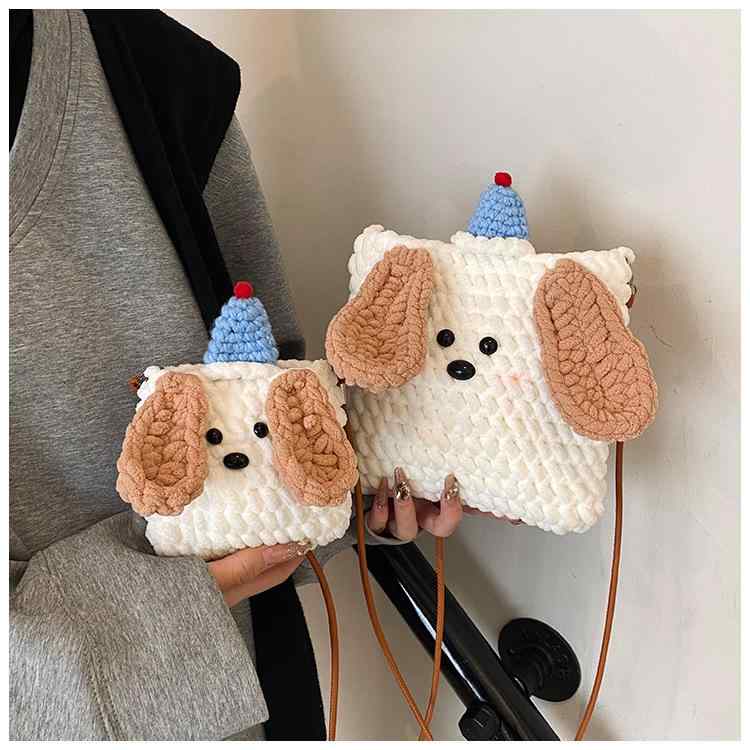 子供用バッグ 手編み 毛糸 かぎ針編