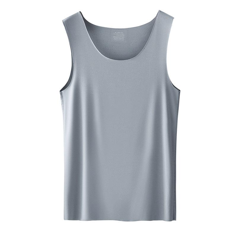 タンクトップ 男性用 モダール インナー 春夏 薄手 無縫製 ノースリーブ アンダーウェア 白 接触冷感 吸湿速乾 柔らかい 肌着