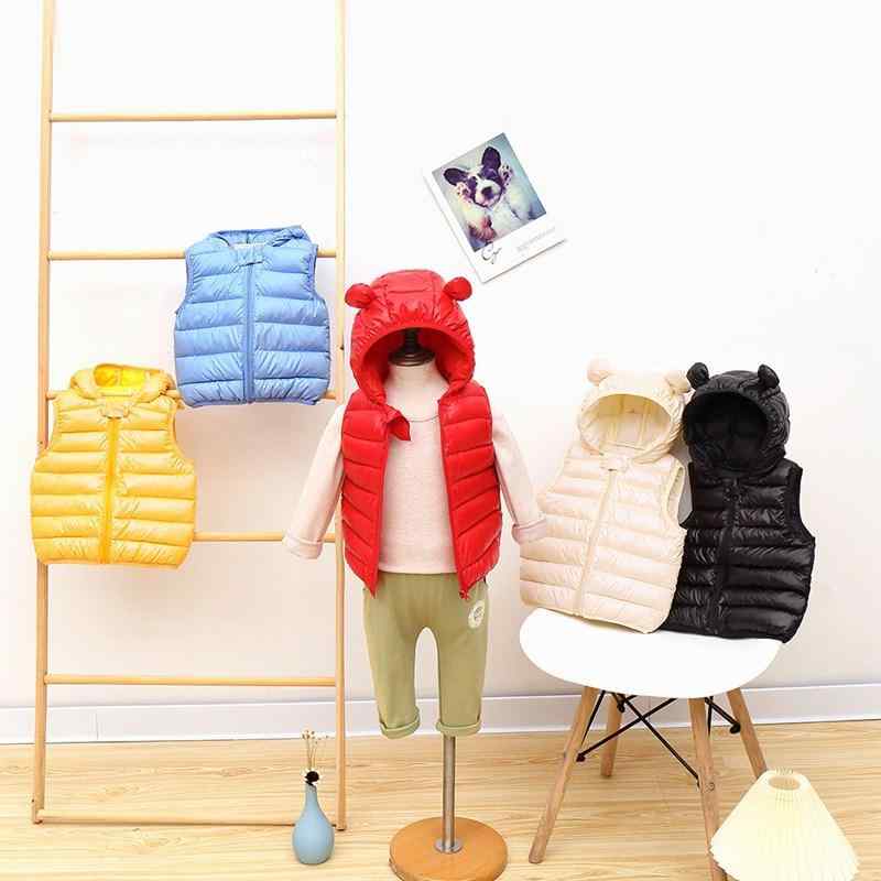 子供服 ベスト 薄手 フード付き ダウン風 中綿 親子コーデ スクールベスト アウター ライトブルー レッ..