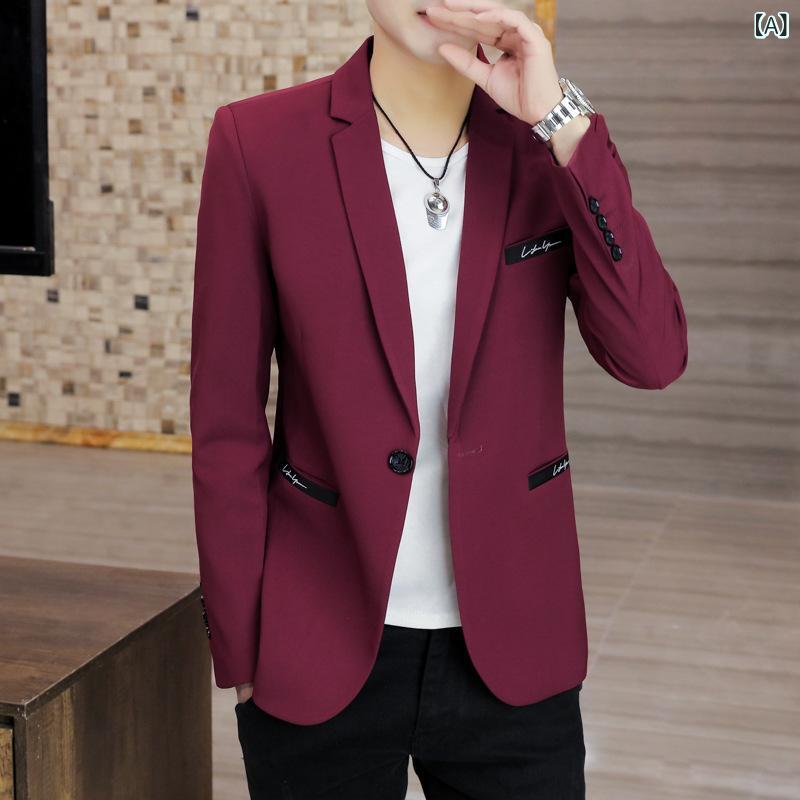 メンズ カジュアル テーラードジャケット スリムフィット リネン コットン混紡 トップス 無地 長袖 春秋 スマートカジュアル きれいめ