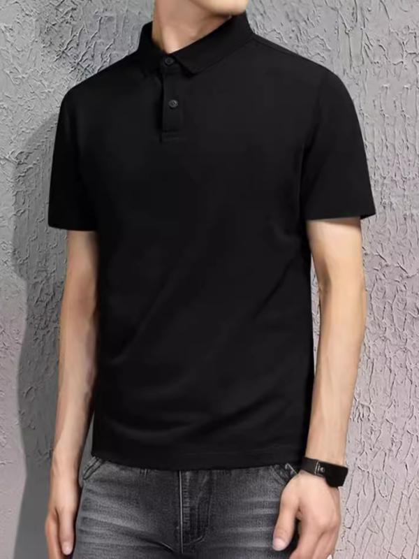 ポロシャツ メンズ 半袖 Tシャツ 無地 ゆったり カジュアル ビジネスカジュアル トップス カットソー インナー ブラック グレー ホワイト ブルー レッド