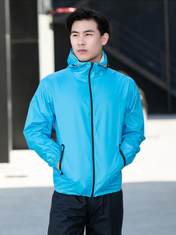 レインコート 男性用 自転車用 上下セット 薄手 防水 防風 バイク アウトドア 全身 蛍光グリーン ブルー ホワイト ブラック