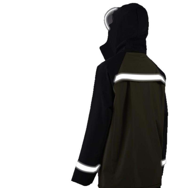 レインコート 男性用 オートバイ用 防水 防風 厚手 上下セット カッパ アウトドア 釣り 作業着 カーキ色 赤色 黒色 XL 2XL 3XL 4XL