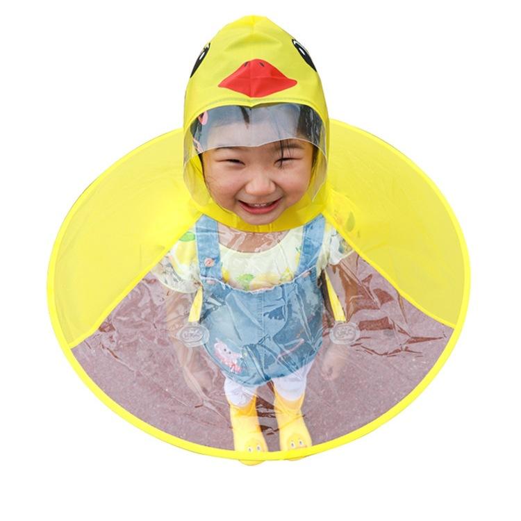レインコート キッズ 子供用 小黄鸭 カッパ ポンチョ 雨具 幼稚園 男児 女児 防水 ベビー かわいい アヒル柄