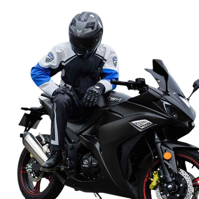バイク用レインコート メンズ 防水 セパレート レインウェア 上下セット 厚手 オックスフォード生地 反射テープ付き ポケット付き 通勤 通学 作業用