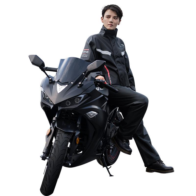 レインウェア 男性用 バイク用 セパレート 薄手 反射材 防水 ポケット付き デリバリー 暴雨対策 女性用..