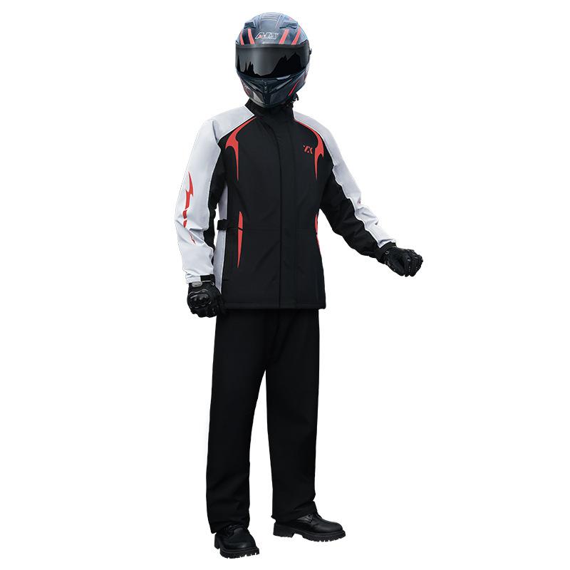 レインウェア 男性用 バイク オートバイ 防水 上下セット 厚手 反射材 ポケット付き 配達 デリバリー ..