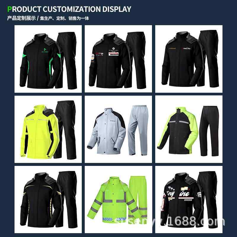 バイク用レインウェア 上下セット 男性用 女性用 レインスーツ 厚手 防水 防風 オートバイ スクーター 電気自動車 通勤 通学 アウトドア ブラック グリーン グレー 耐水圧