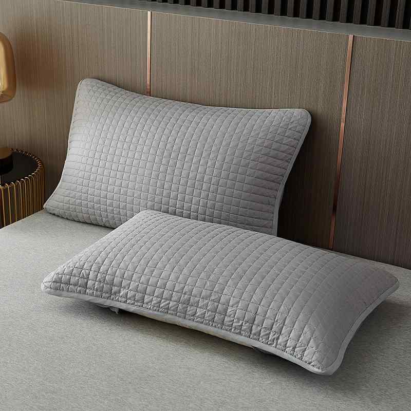 枕カバー 男性用 防頭油 汗防止 枕カバー 2枚セット 48×74cm ポリエステル 寝具 ホワイト グレー グリ..