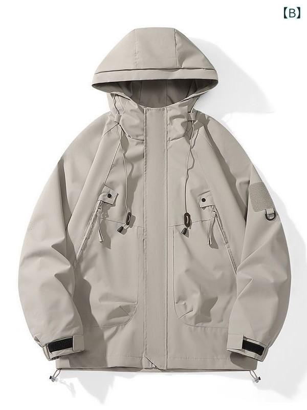 マウンテンパーカー メンズ 防水 防風 アウター 登山ウェア 男性用 多機能 ジャケット 秋冬 アウトドア ジャンパー ブルゾン 撥水 作業着 釣り 配色 切り替え