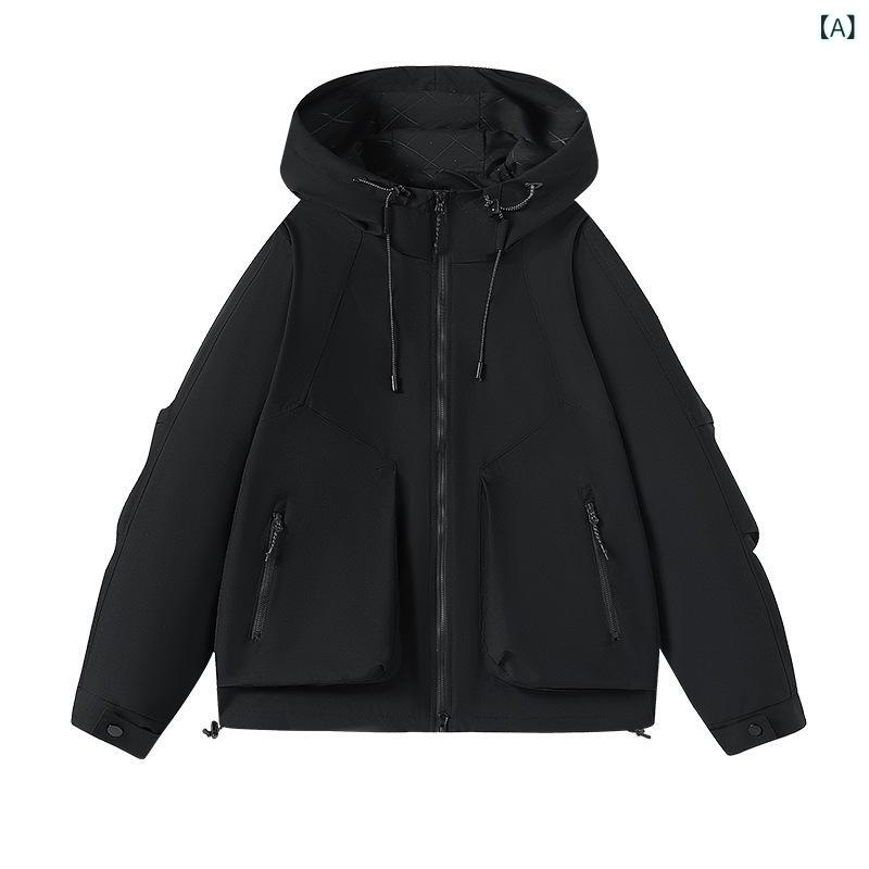 ジャケット メンズ 防水 防風 無地 シンプル ワークウェア ブルゾン ゆったり アウトドア ジャンパー 春秋 黒 紫 白 黄色 ピンク系 XXS XS S M L XL XXL XXXL ポリエステル
