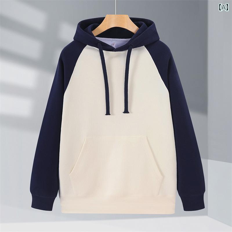 パーカー 男性用 プルオーバー スウェットシャツ 薄手 ゆったり カジュアル 綿 チームウェア ロゴ プリント 秋冬