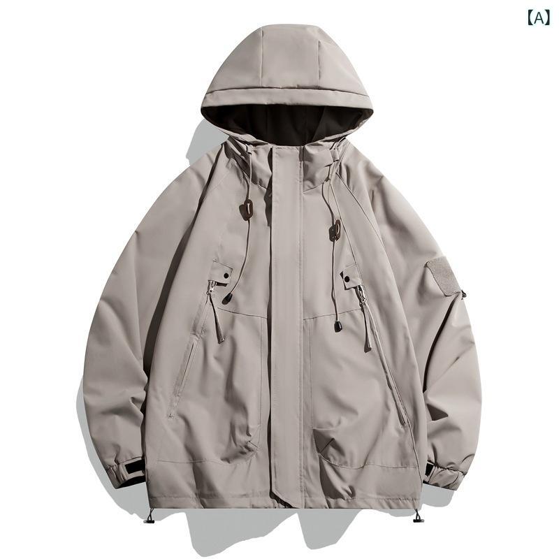 ジャケット メンズ レディース 防水 撥水 防風 マウンテンパーカー アウトドア 登山ウェア 多機能 作業着 秋冬 カーキ ブラック グリーン パープル ブラウン